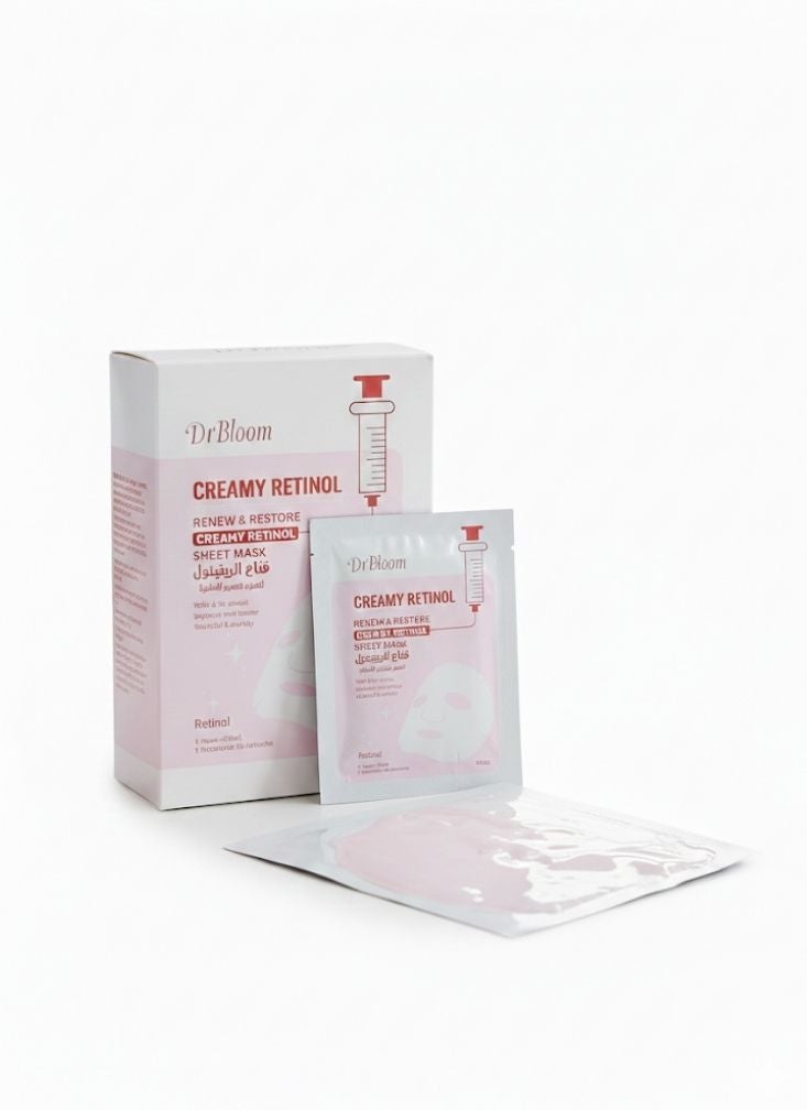 دكتور يلوم  قناع الوجه الكريمي بالريتينول من دكتور بلوم - قناع تجديد واستعادة البشرة ومكافحة علامات التقدم في السن للحصول على بشرة ناعمة - Image 1